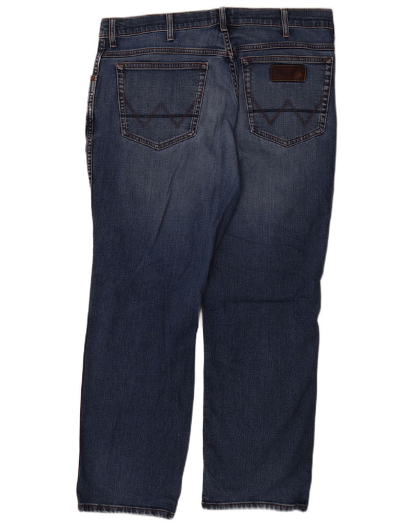 Wrangler Masculino Texas Straight Jeans W36 L30 Azul Algodão