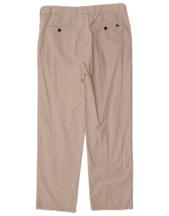 Calça chino masculina reta regular Marks & Spencer W36 L31 branco