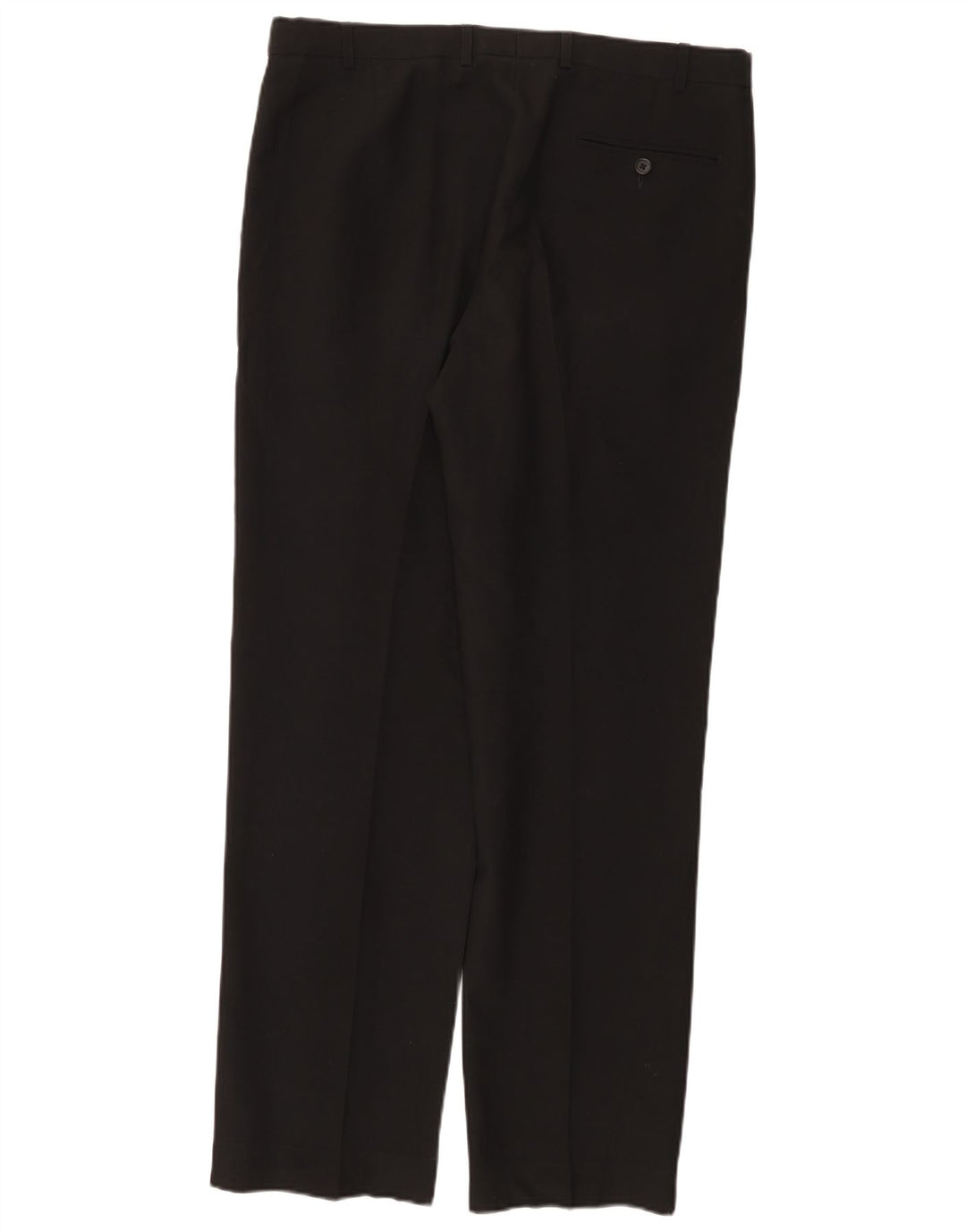 Calça masculina de ajuste regular MARKS & SPENCER W36 L33 poliéster preto