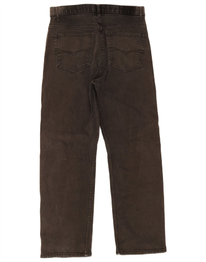 Calça jeans reta masculina Marks & Spencer Blue Harbor W32 L29 algodão cinza