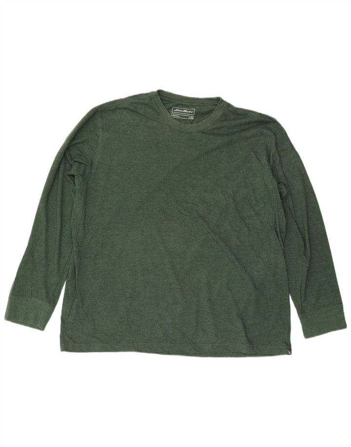 EDDIE BAUER Masculino Legendwash Top manga comprida 2XL algodão verde