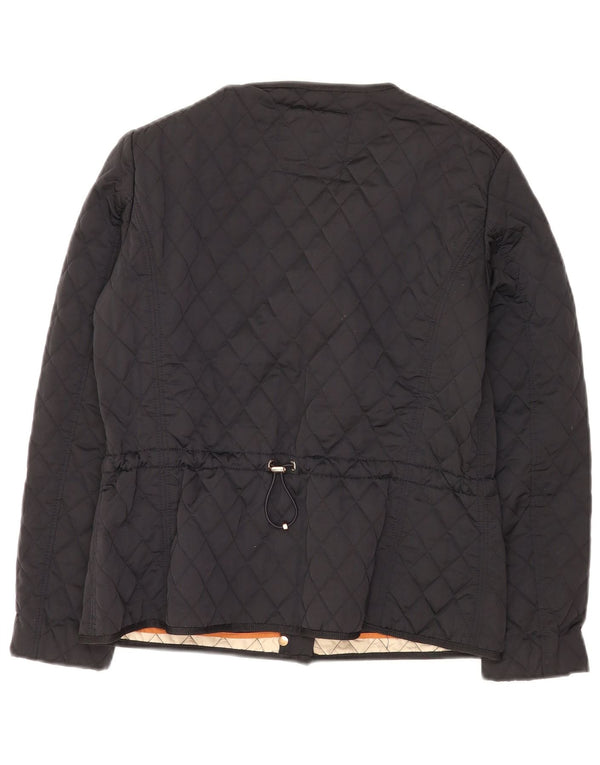 Jaqueta acolchoada feminina Massimo Dutti UK 14 grande poliéster preto