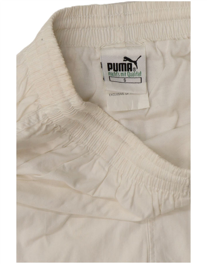 Shorts esportivos femininos Puma UK 10 pequenos brancos