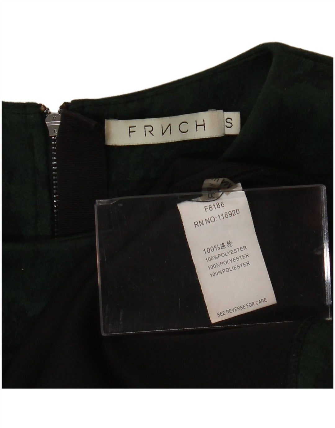 Blusa feminina FRNCH Top UK 16 poliéster floral verde pequeno