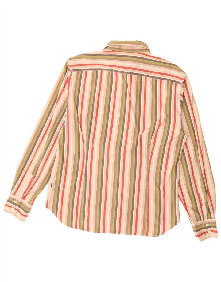 Camisa masculina Paul Smith grande listrada multicolorida de algodão