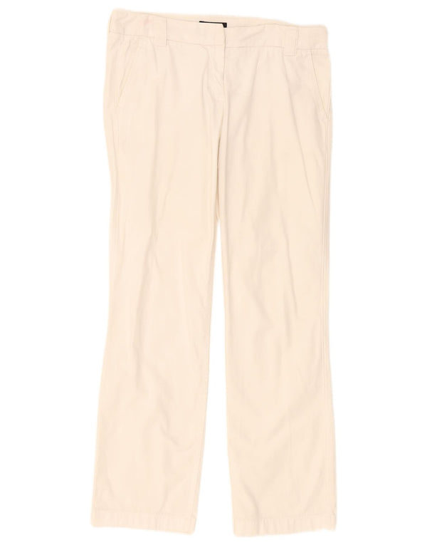 Tommy Hilfiger Calça Chino Feminina Reta EUA 4 Pequeno W32 L29 Branco