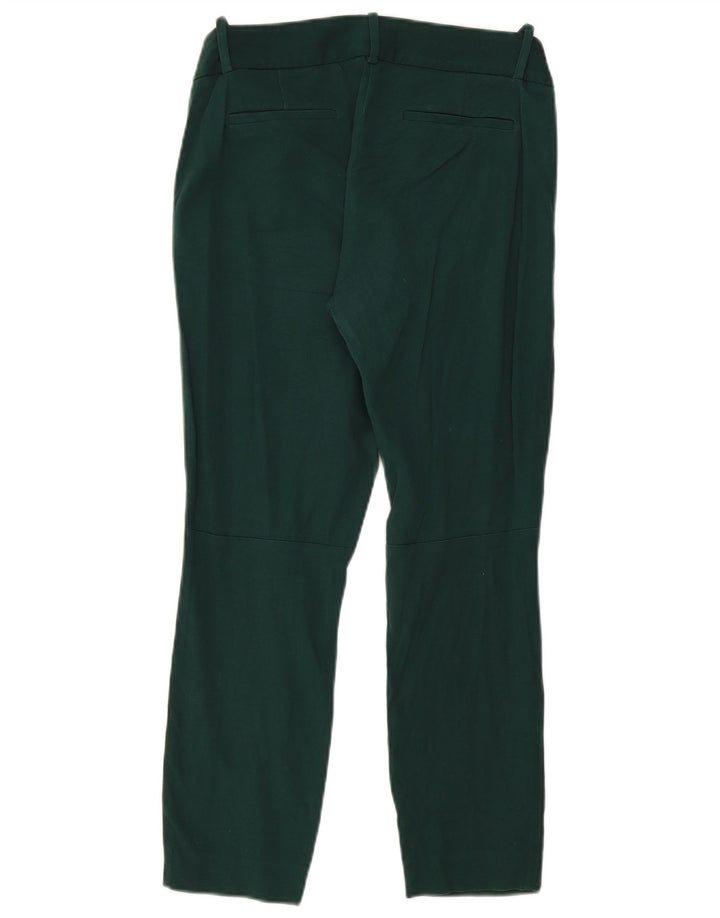 J. CREW Calça feminina reta cortada EUA 8 médio W32 L26 algodão verde
