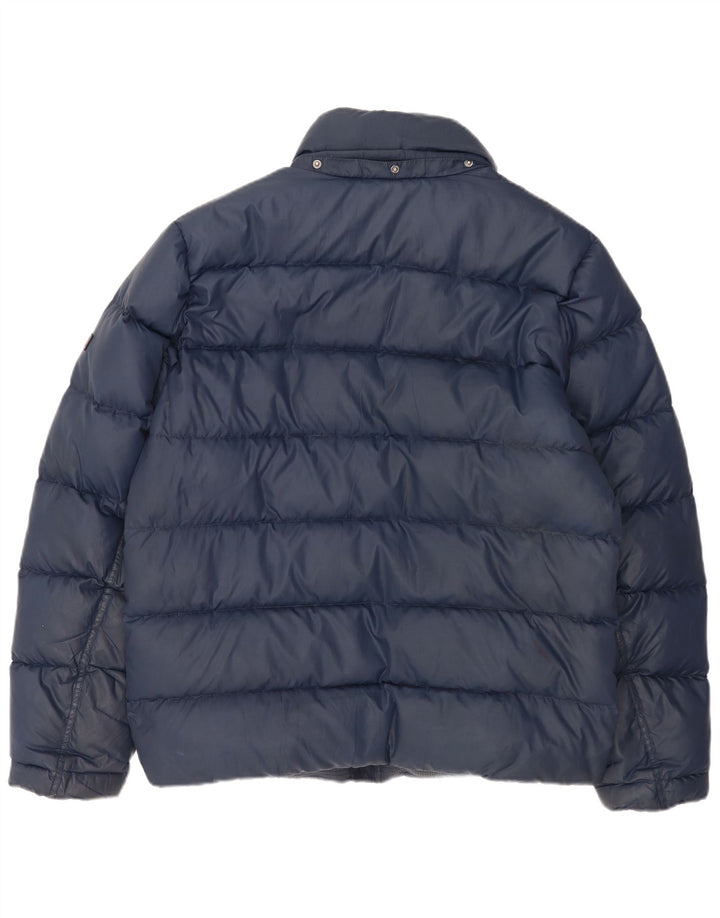 Jaqueta acolchoada masculina Tommy Hilfiger UK 44 2XL poliéster azul marinho