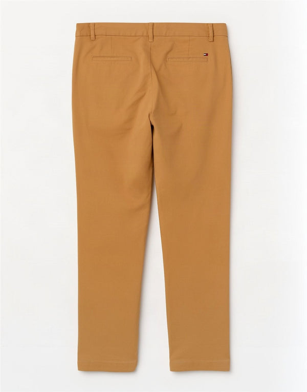 Tommy Hilfiger Calça Chino Feminina Slim EUA 6 Médio W30 L28 Algodão Bege