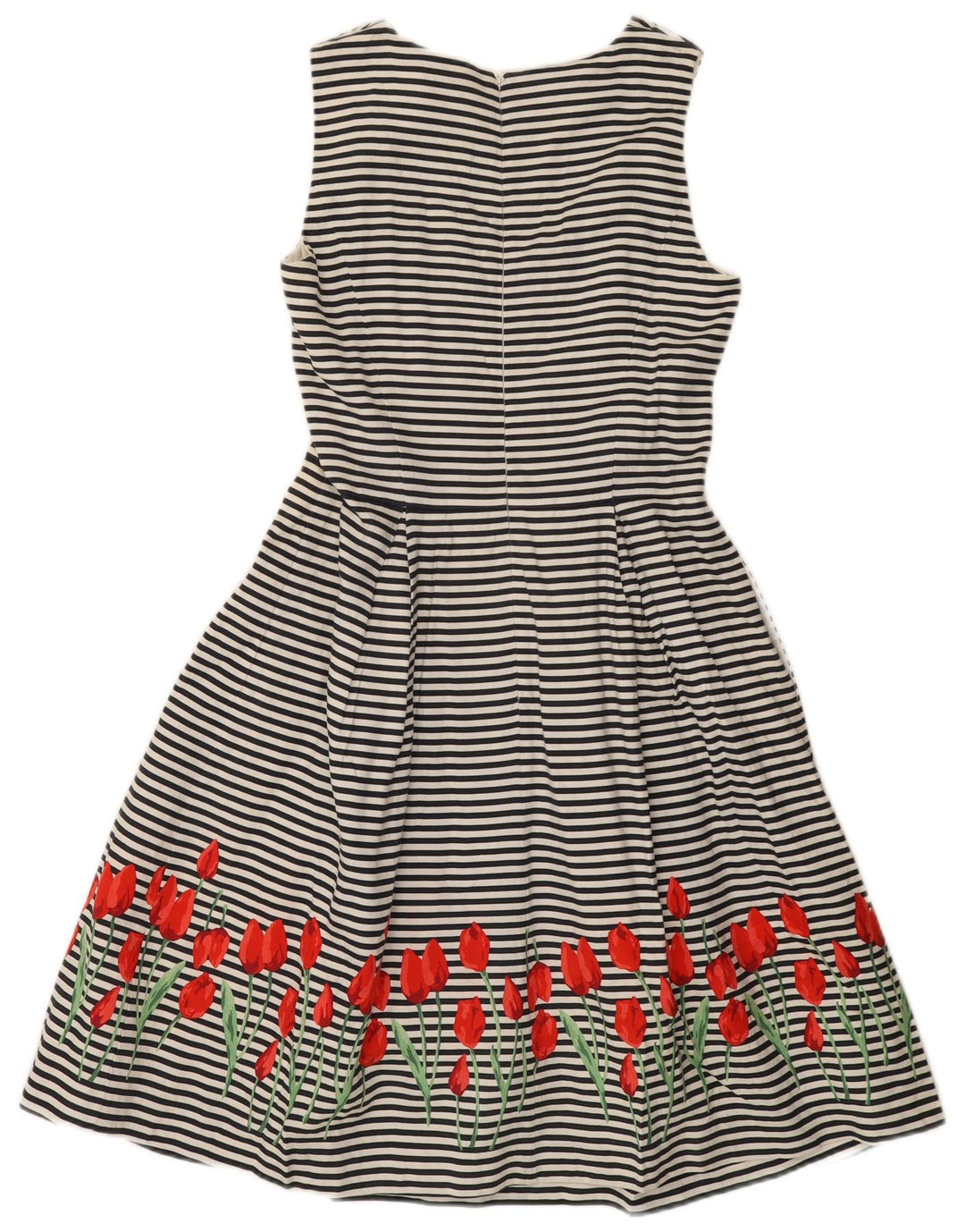 Vestido feminino Brooks Brothers A-Line US 8 Médio Off White listrado