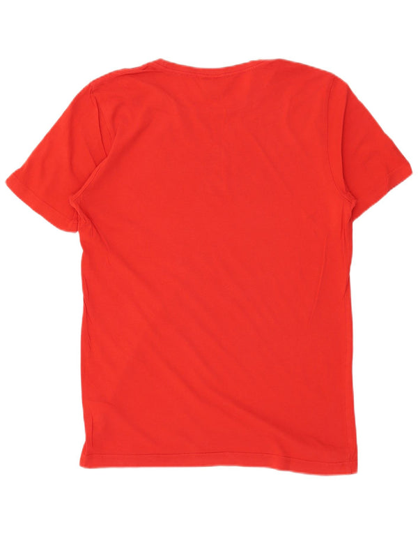 Puma Mens Graphic T-Shirt Top Pequeno Algodão Vermelho