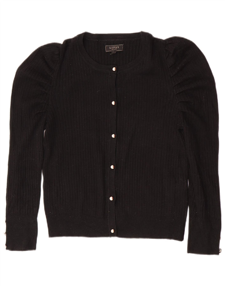 Suéter cardigã feminino Lipsy UK 12 médio preto viscose
