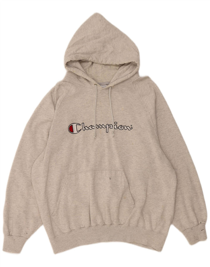 Jumper com capuz gráfico masculino Champion XL cinza