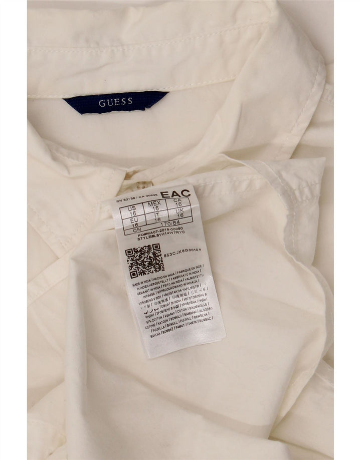 Camisa Guess Menino 15-16 Anos Algodão Branco
