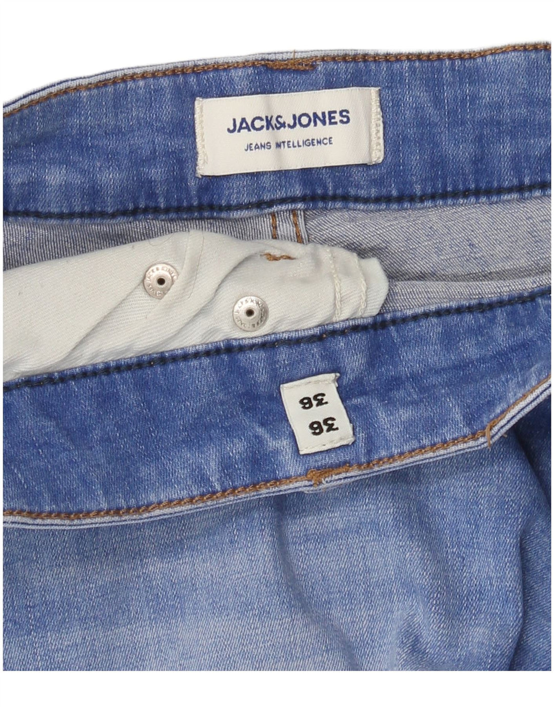 Jack & Jones Mens Jeans Slim W36 L36 Azul Algodão