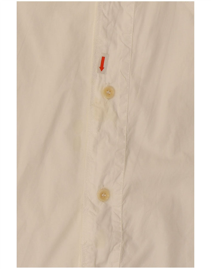 Camisa militar masculina de manga curta Murphy & Nye grande algodão branco