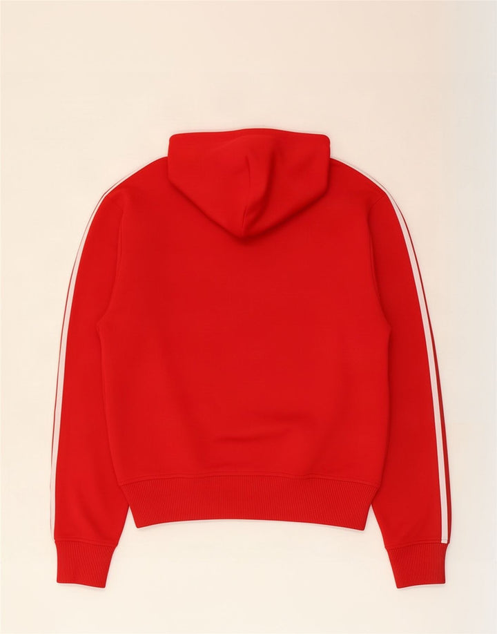 Adidas Mens Zip Hoodie Suéter Médio Poliéster Vermelho