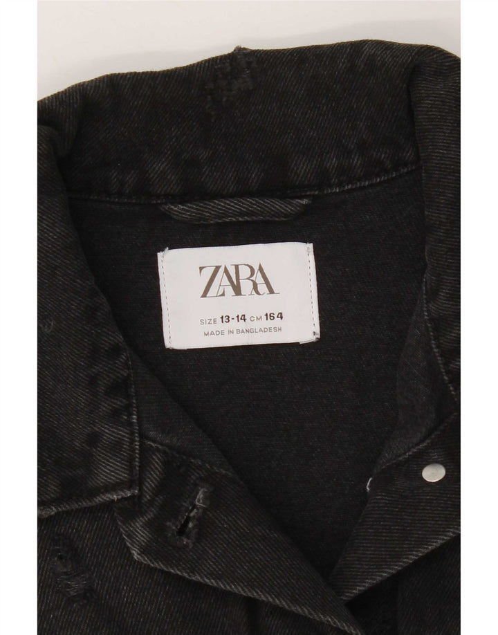 Jaqueta jeans Zara para meninas 13-14 anos preta