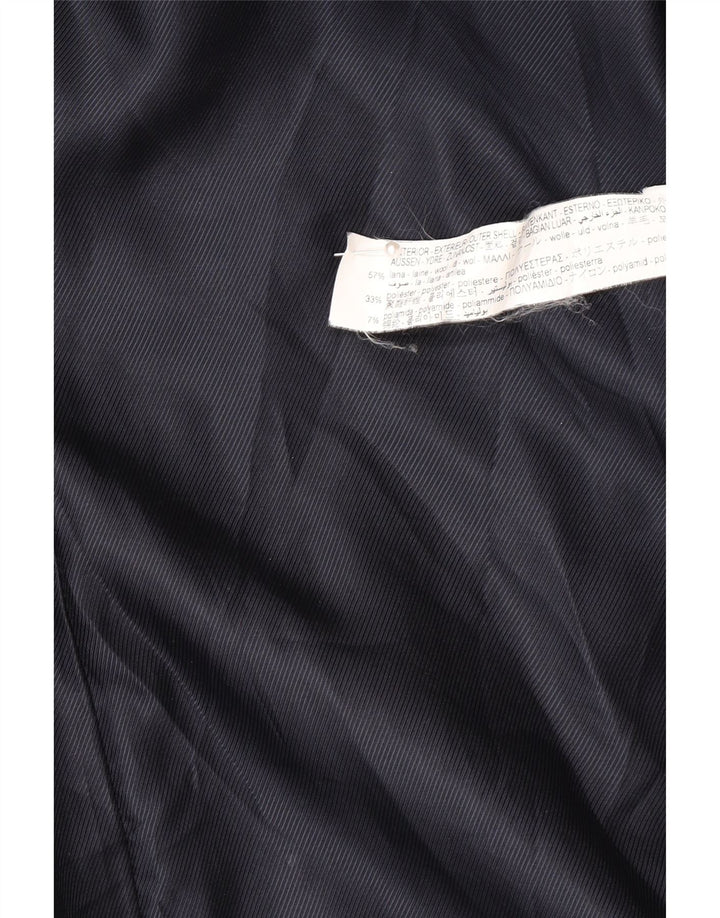 Casaco feminino Zara com peito duplo Reino Unido 16 grande lã azul marinho
