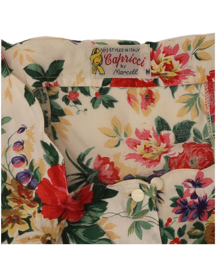 CAPRICCI BY MARCELL Blusa feminina cropped UK 14 média multicolorida