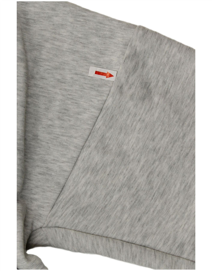 Adidas Womens Crop Oversized Sweatshirt Jumper UK 4/6 XS Cinza Algodão