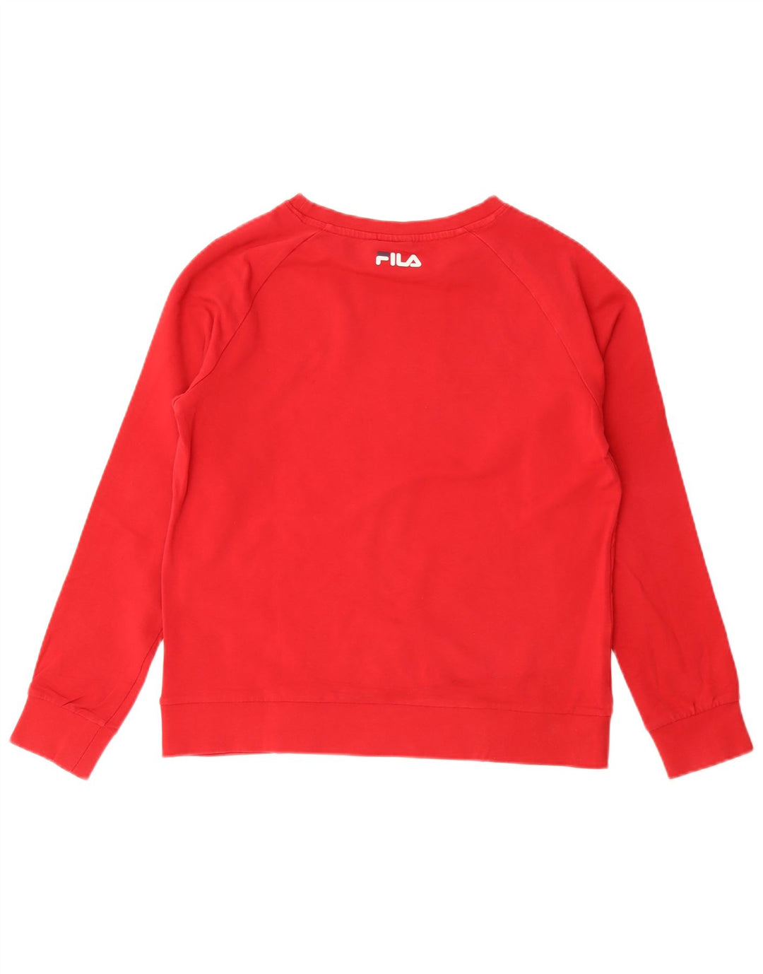 Fila Mens Graphic Moletom Jumper Médio Algodão Vermelho