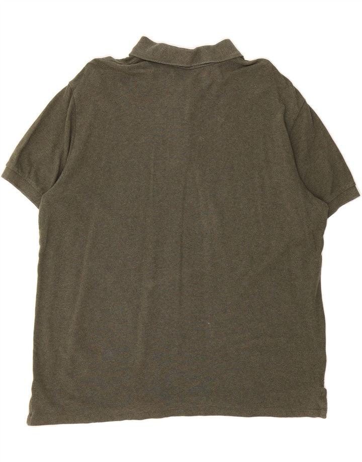 EDDIE BAUER Mens Polo Shirt XL Khaki Cotton Vintage Eddie Bauer and Second-Hand Eddie Bauer from Messina Hembry 