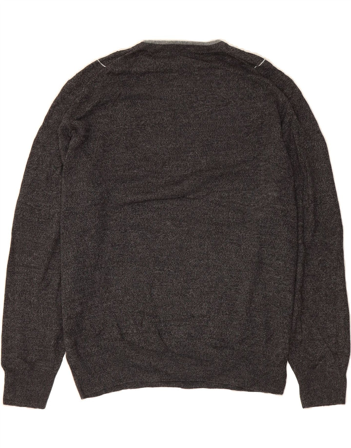 DOCKERS Mens Crew Neck Jumper Sweater XL Grey Check Acrylic Vintage Dockers and Second-Hand Dockers from Messina Hembry 