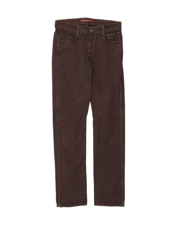 SIVIGLIA Mens Slim Casual Trousers W32 L33 Brown Cotton Vintage SIVIGLIA and Second-Hand SIVIGLIA from Messina Hembry 