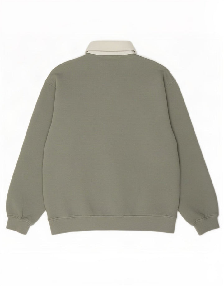 Moletom Zara masculino com gola polo e jumper pequeno verde