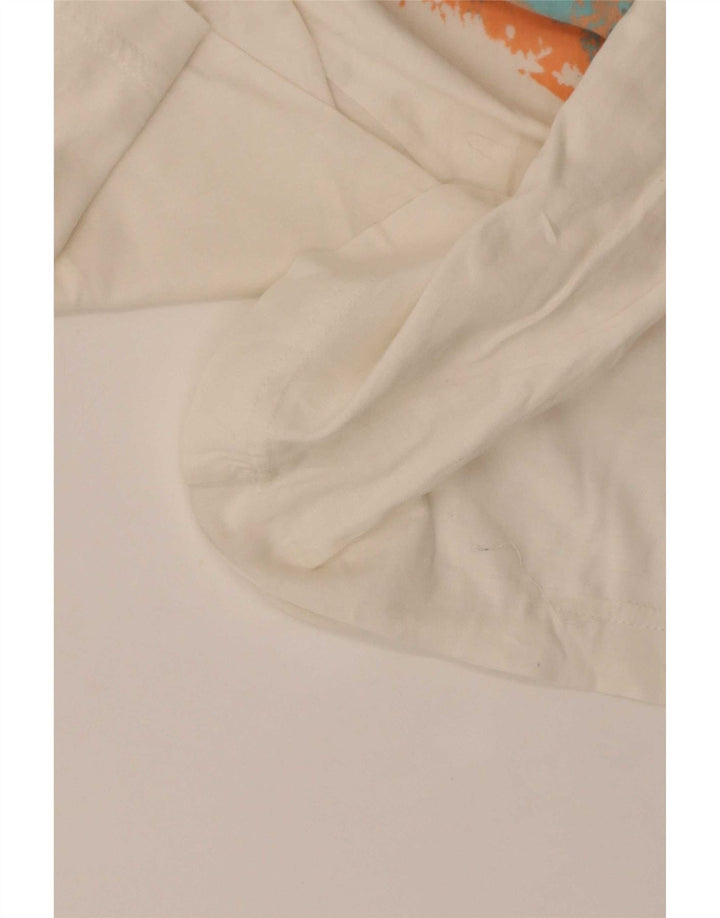 Camisa pólo gráfica masculina Sergio Tacchini algodão branco médio