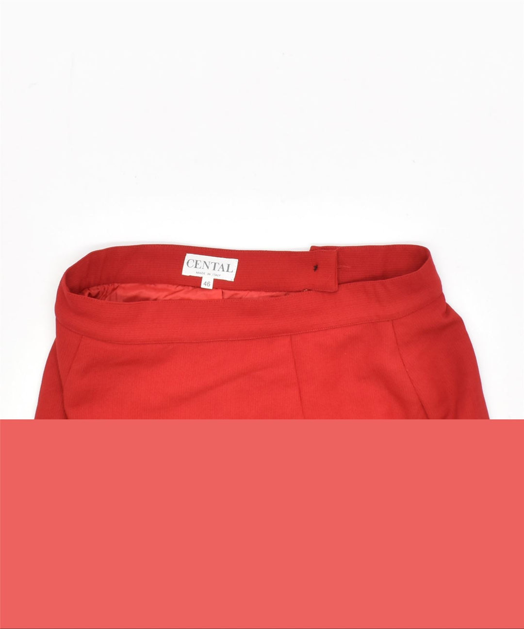 Saia lápis feminina CENTAL IT 46 grande W30 vermelho vintage