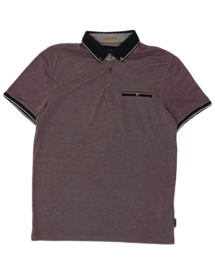 Camisa polo masculina TED BAKER tamanho 3 médio roxo modal