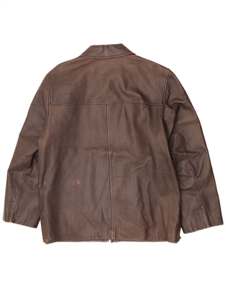 Jaqueta de couro masculina Conbipel IT 48 marrom médio
