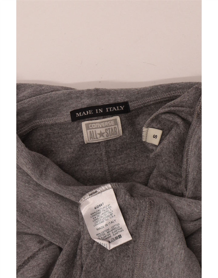 Converse feminino gráfico moletom jumper UK 10 pequeno algodão cinza