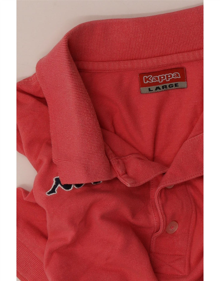 Camisa polo masculina Kappa grande rosa