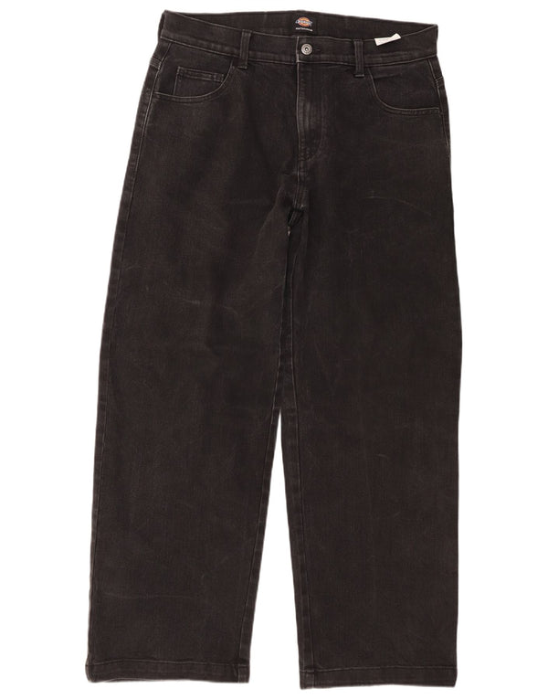 Dickies Mens Skateboarding Loose Jeans W33 L32 Black Cotton