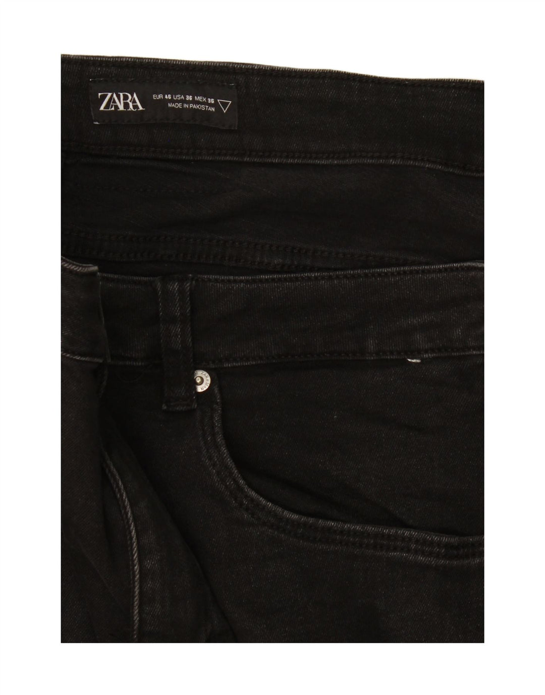 Zara Mens Slim Jeans EU 46 XL W36 L28 Preto