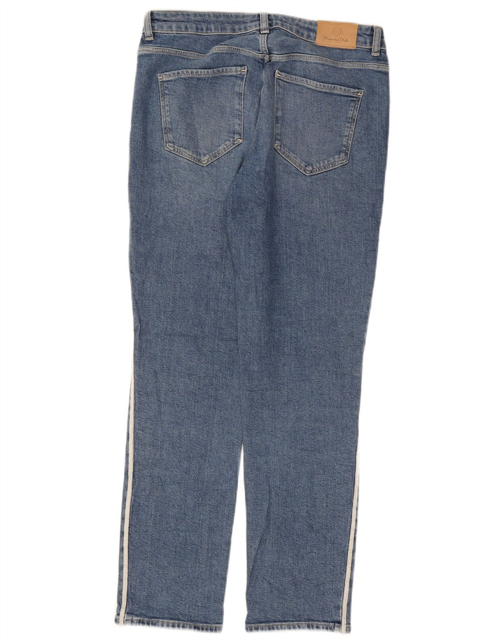 Jeans retos femininos Massimo Dutti EU 38 pequeno W28 L27 azul