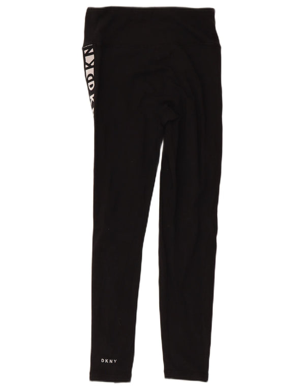 Leggings gráficas femininas Dkny UK 4 XS algodão preto