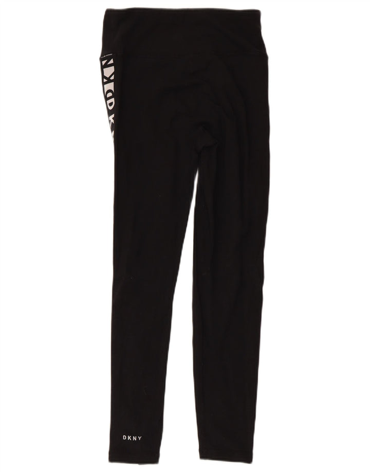 Leggings gráficas femininas Dkny UK 4 XS algodão preto