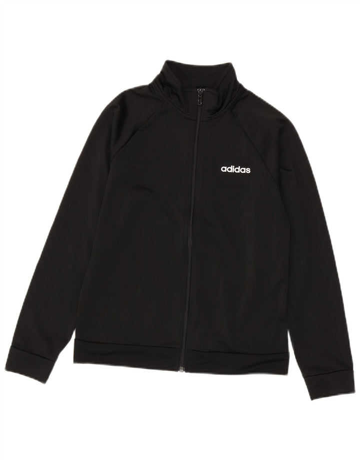 Casaco de treino Adidas Boys 11-12 anos preto poliéster
