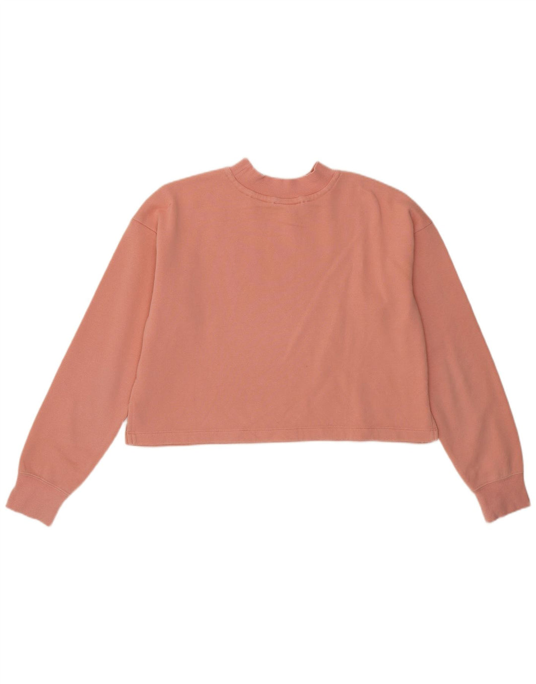 Champion feminino cropped solto moletom jumper UK 14 médio rosa