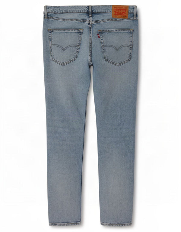 Levi's Masculino 512 Distressed Slim Tapered Jeans W36 L32 Azul Algodão