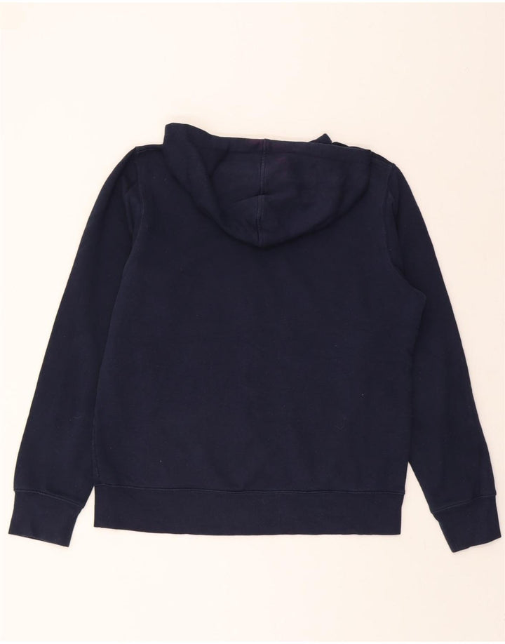 NEW BALANCE Mens Zip Hoodie Sweater Large Navy Blue Cotton Vintage New Balance and Second-Hand New Balance from Messina Hembry 