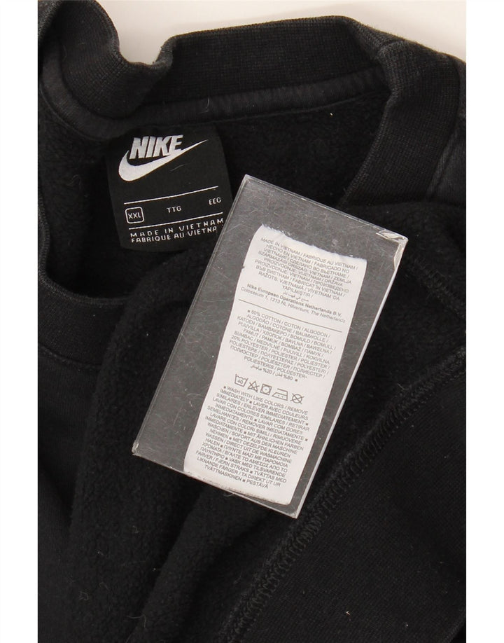 NIKE Mens Moletom Jumper 2XL Algodão Preto