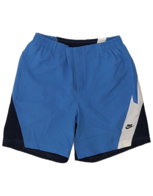 Nike Mens Swimming Shorts Small Blue Colourblock Polyester