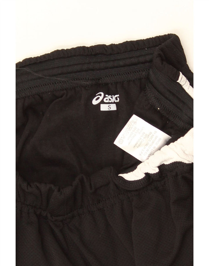 Shorts esportivos femininos Asics UK 10 pequeno poliéster colorblock preto