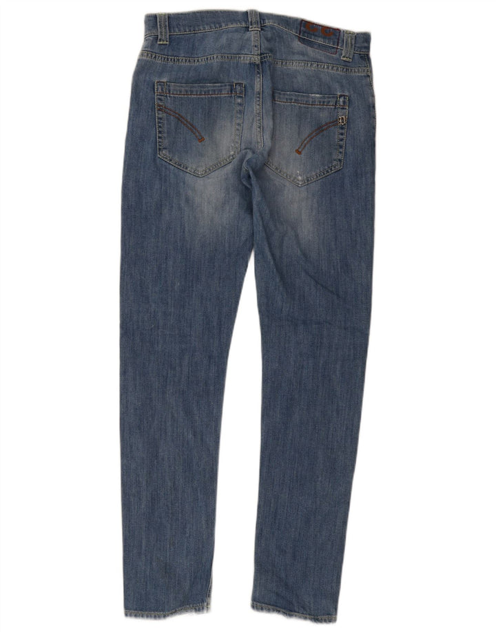 Dondup Jeans masculino desgastado slim W33 L32 algodão azul