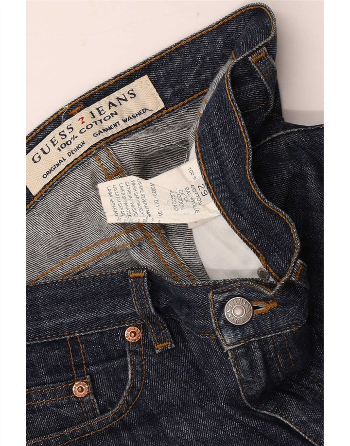 Guess Jeans retos femininos W29 L28 algodão azul marinho